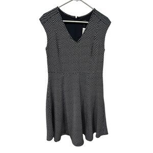 NWT $129 Ann Taylor Navy Blue Short Sleeveless A-Line Dress Size 6 Office Work